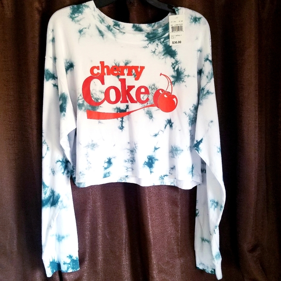 Coca Cola Tops - NWT, Cherry Coke Cropped Shirt